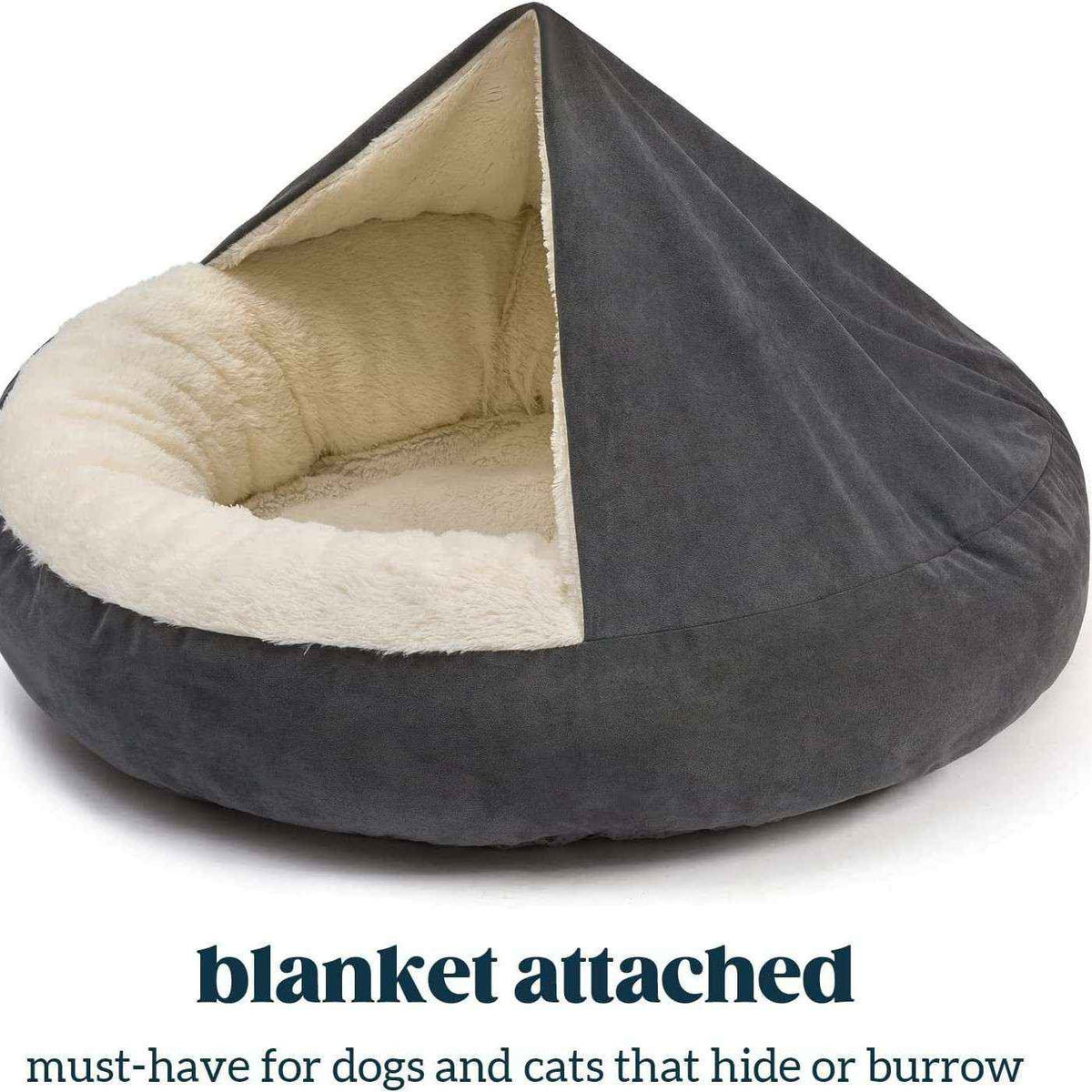 Plush Enclosed Pet House with Blanket & Cover - Dog Beds & Furniture - TinPaw