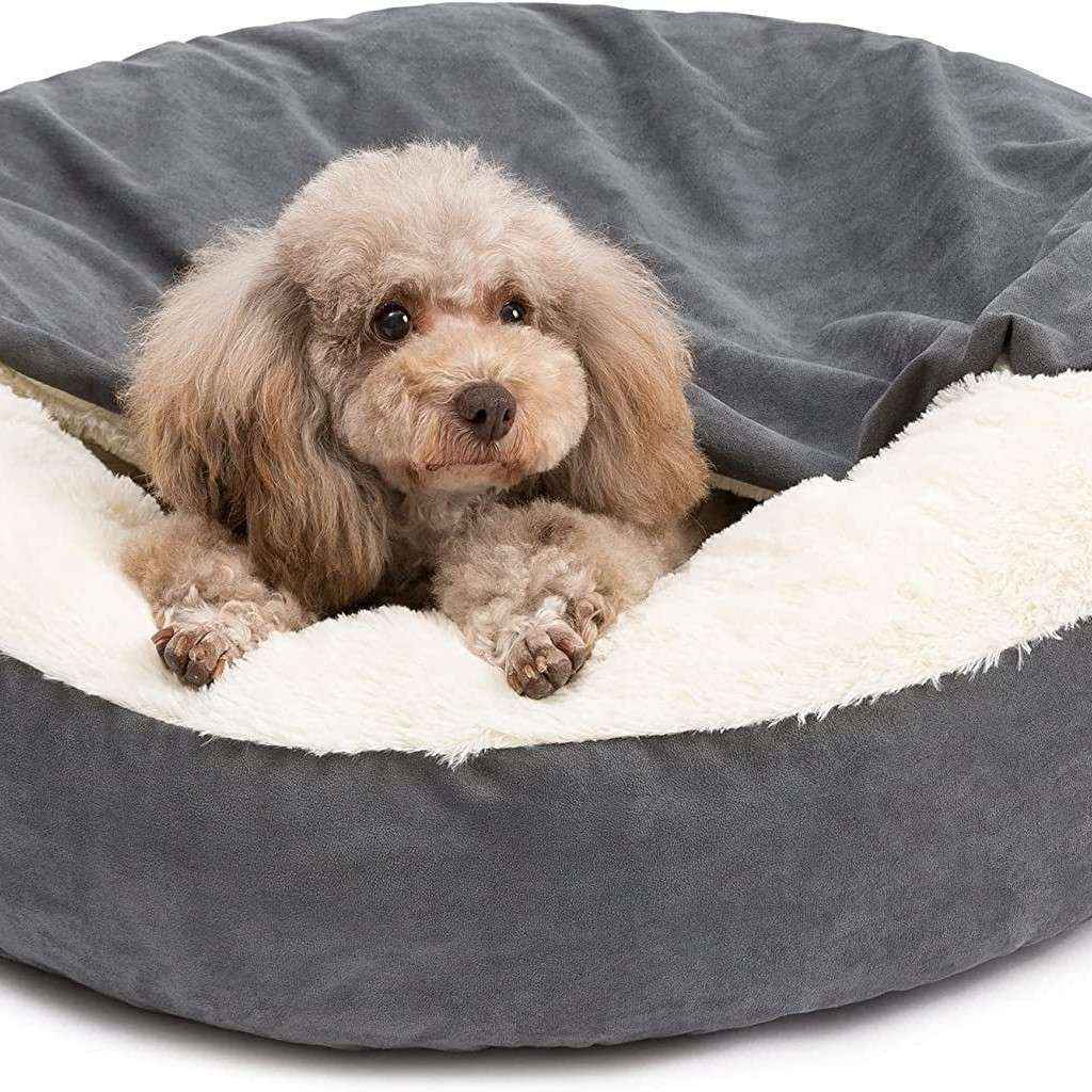 Plush Enclosed Pet House with Blanket & Cover - Dog Beds & Furniture - TinPaw
