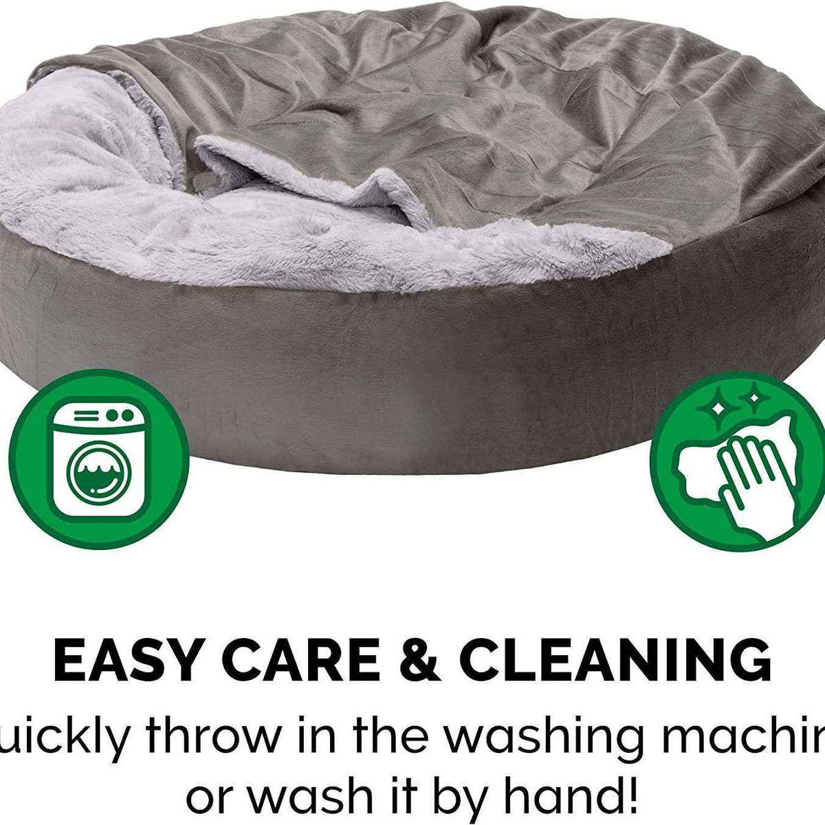 Plush Enclosed Pet House with Blanket & Cover - Dog Beds & Furniture - TinPaw