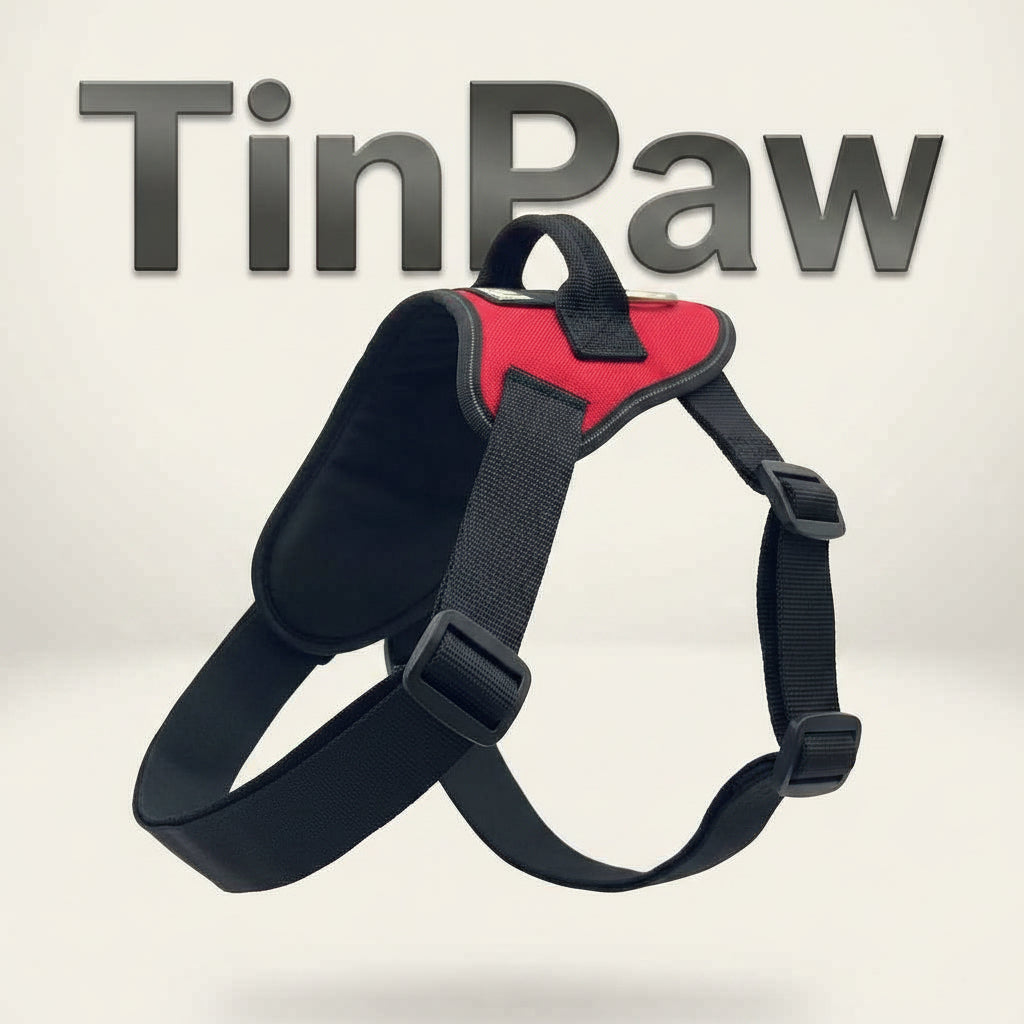 Adjustable Dog Harness with Reflective Lead - Dog Gear - TinPaw