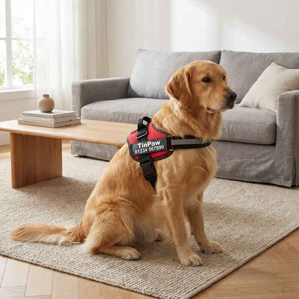 Adjustable Dog Harness with Reflective Lead - Dog Gear - TinPaw