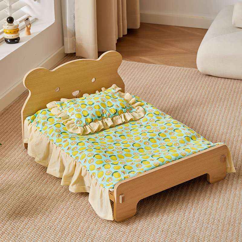 Removable Washable Pet Bed For Small Dogs & Cats - Dog Beds & Furniture - TinPaw - Bear Bed Full Set Lime Green - L - SU00135493 - Bear Bed Full Set Lime Green - L