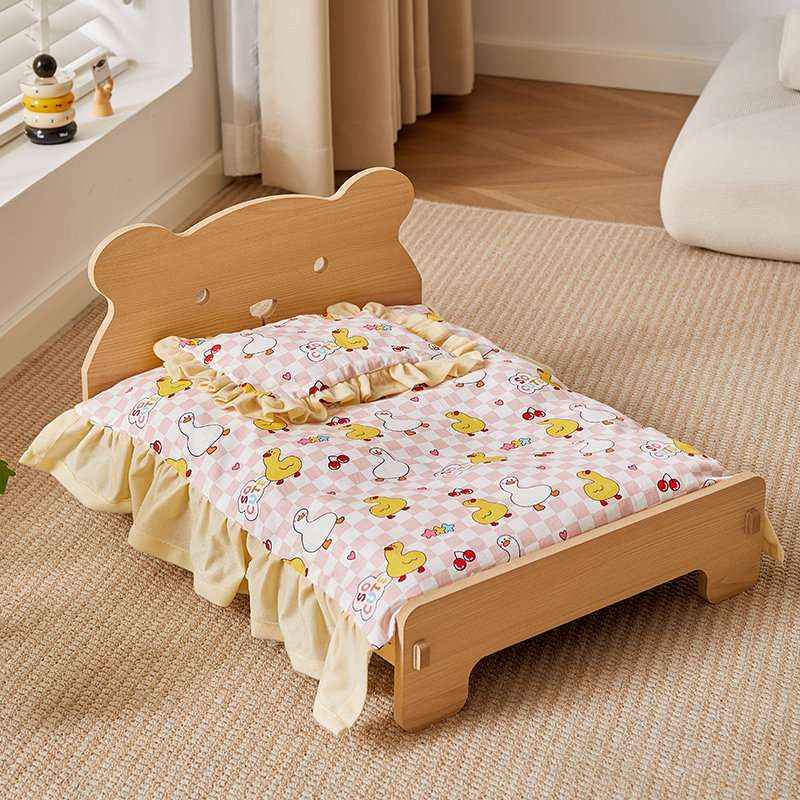 Removable Washable Pet Bed For Small Dogs & Cats - Dog Beds & Furniture - TinPaw - Bear Bed Full Set Duck Park - L - SU00135493 - Bear Bed Full Set Duck Park - L