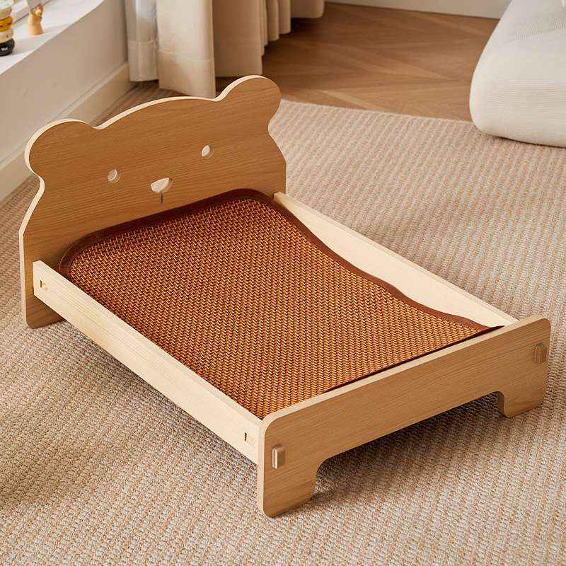 Removable Washable Pet Bed For Small Dogs & Cats - Dog Beds & Furniture - TinPaw - Bear Bed + Cooling Mat - L - SU00135493 - Bear Bed + Cooling Mat - L