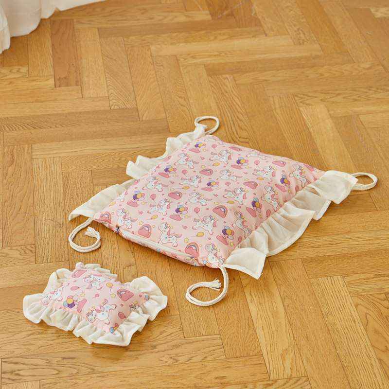 Removable Washable Pet Bed For Small Dogs & Cats - Dog Beds & Furniture - TinPaw - Beige Bedding Only Rainbow Pony - L - SU00135493 - Beige Bedding Only Rainbow Pony - L