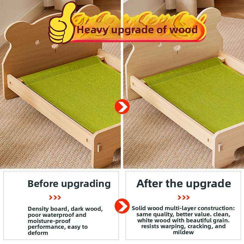 Removable Washable Pet Bed For Small Dogs & Cats - Dog Beds & Furniture - TinPaw