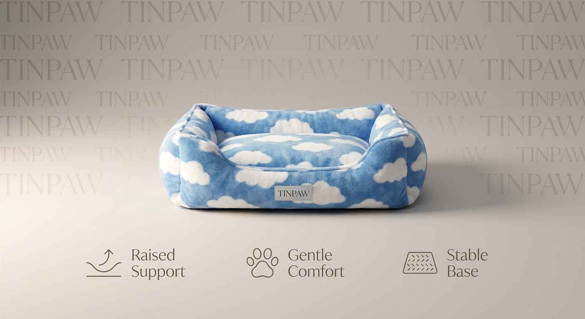 Round Thermal Dog Bed Nest – Cozy Raised - Side Design - Dog Beds & Furniture - TinPaw