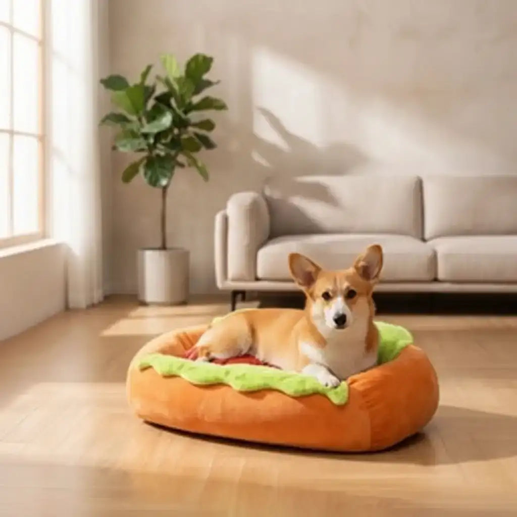 Sausage Dog Pet Bed in a small apartment