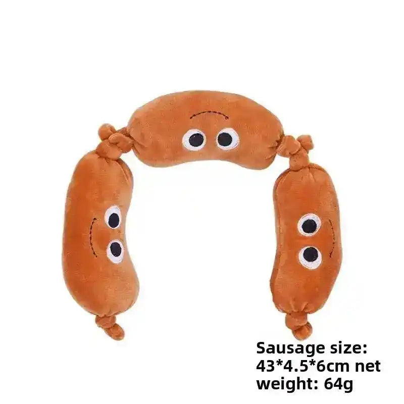 Sausage Plush Dog Toy with Squeaker - Dog Toys - TinPaw
