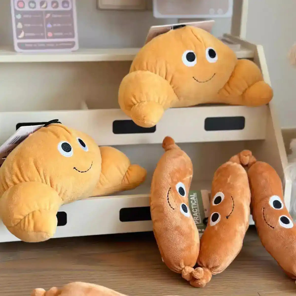 Sausage Plush Dog Toy with Squeaker - Dog Toys - TinPaw