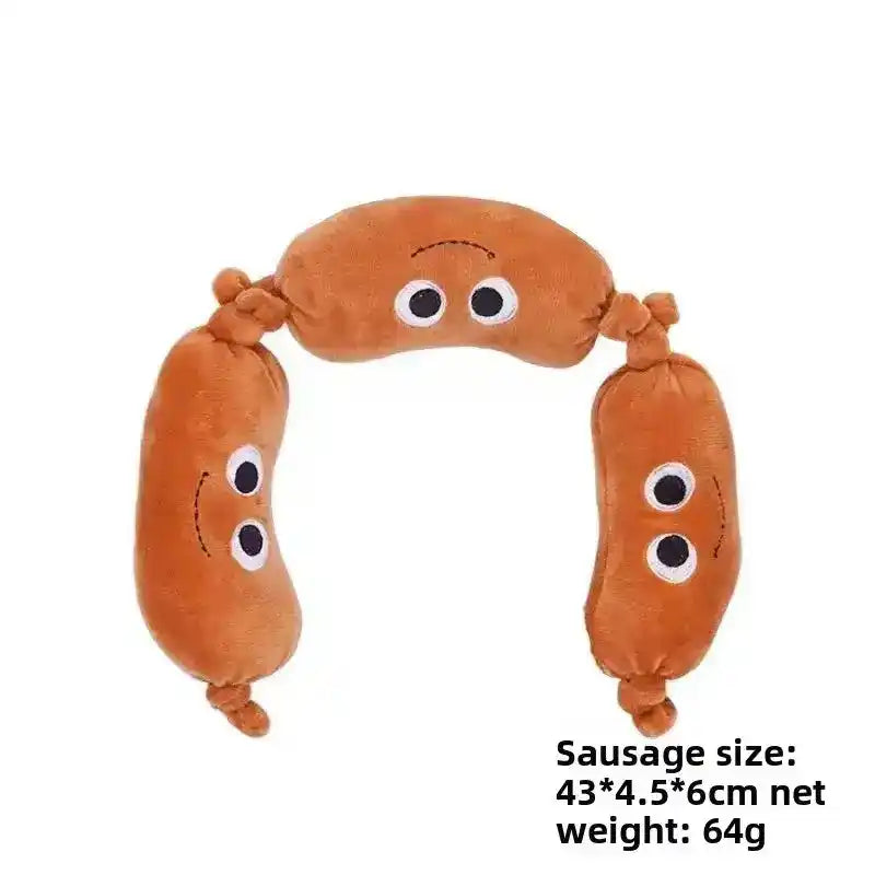 Sausage Plush Dog Toy with Squeaker - Dog Toys - TinPaw