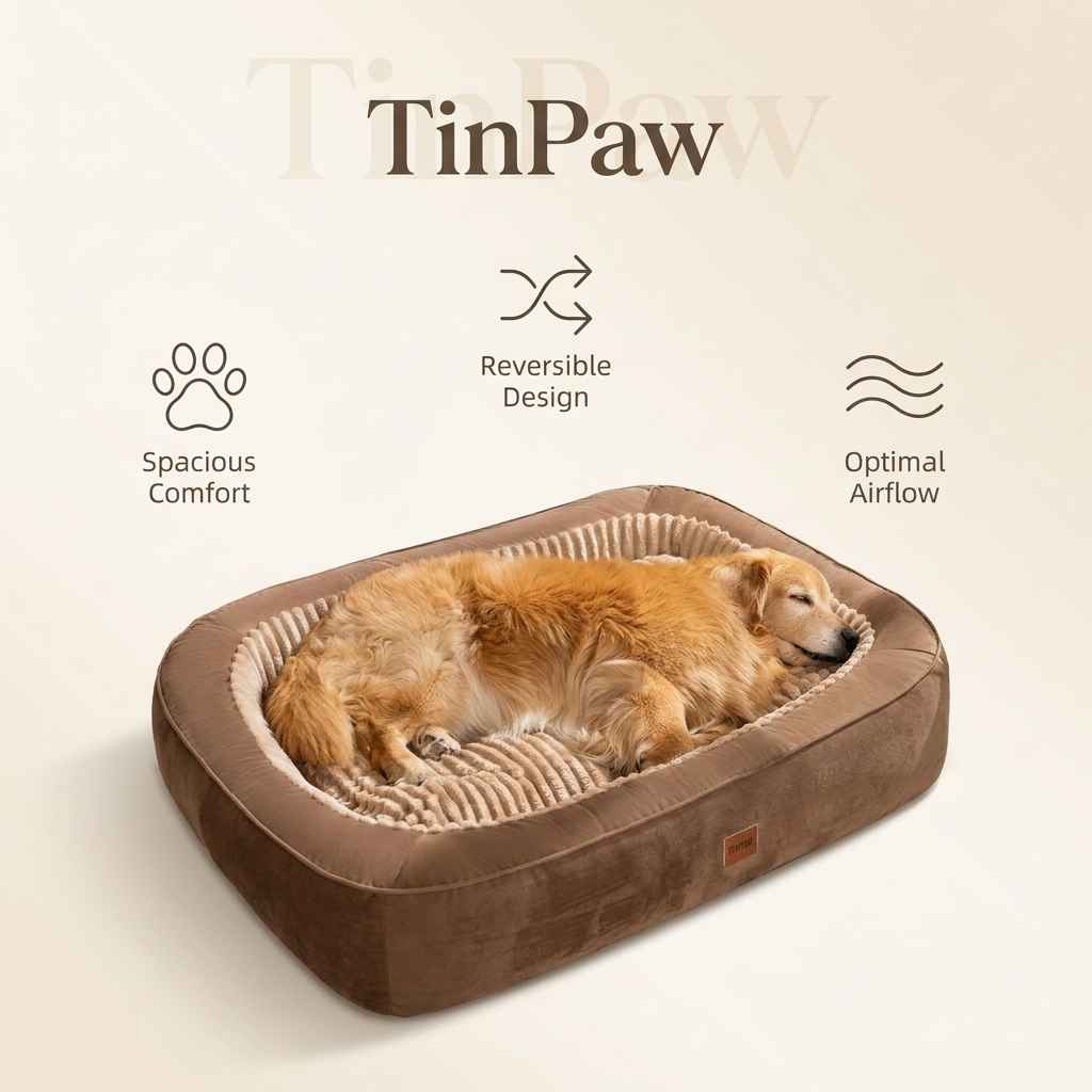 Semi - Enclosed Plush Pet Bed for Dogs & Cats - Dog Beds & Furniture - TinPaw