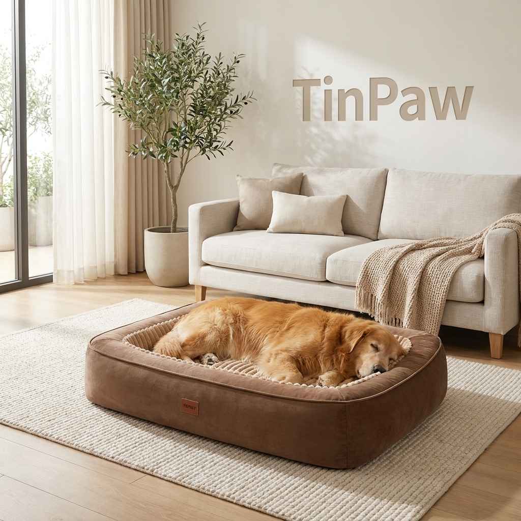 Semi - Enclosed Plush Pet Bed for Dogs & Cats - Dog Beds & Furniture - TinPaw
