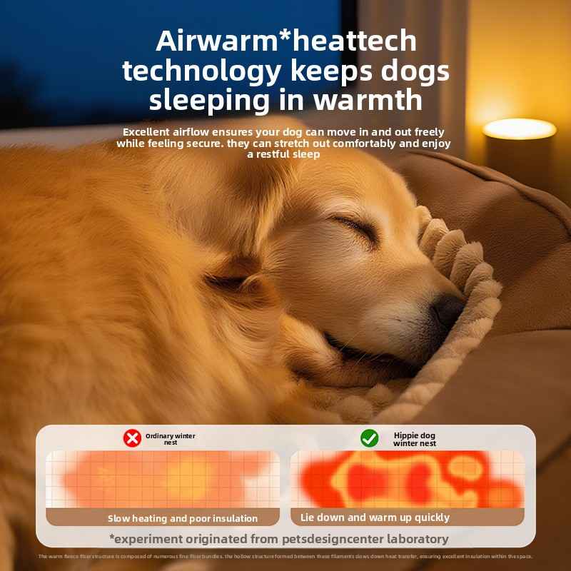 Semi - Enclosed Plush Pet Bed for Dogs & Cats - Dog Beds & Furniture - TinPaw