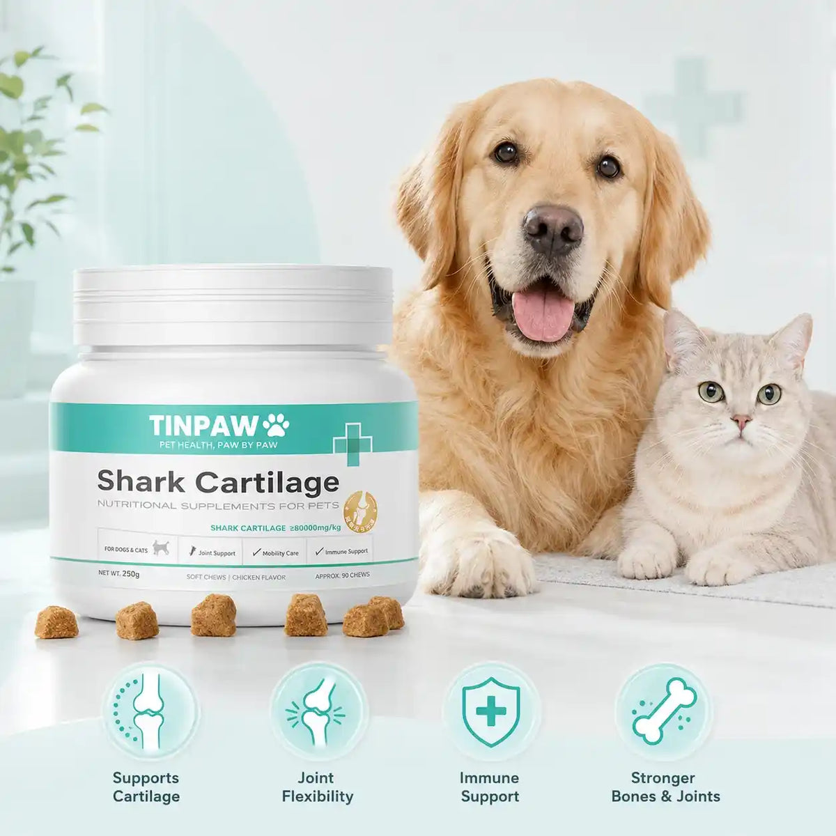 Shark Chondroitin Calcium Dog Supplement | TinPaw - Vitamins & Supplements - TinPaw