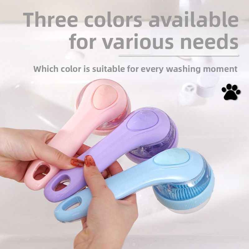 Silicone Pet Grooming Bath Brush – Massage & Deshedding - Dog Slicker Brushes - TinPaw - Double - Sided Shower Brush Blue - SU00361683 - Double - Sided Shower Brush Blue