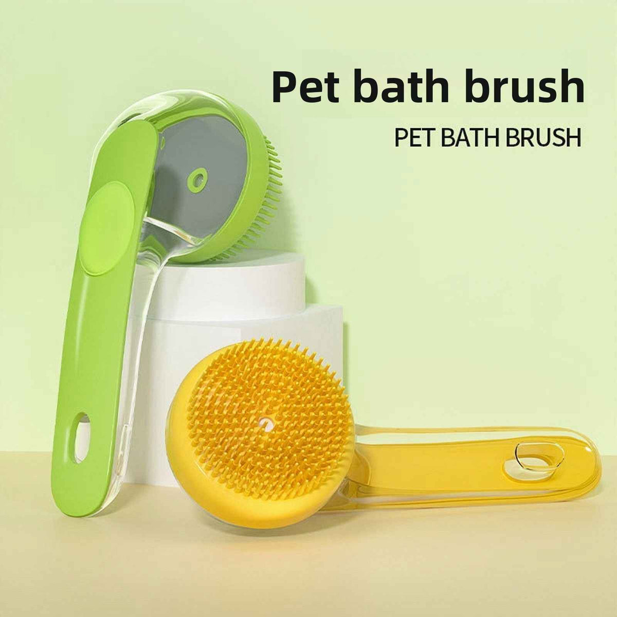 Silicone Pet Grooming Bath Brush – Massage & Deshedding - Dog Slicker Brushes - TinPaw