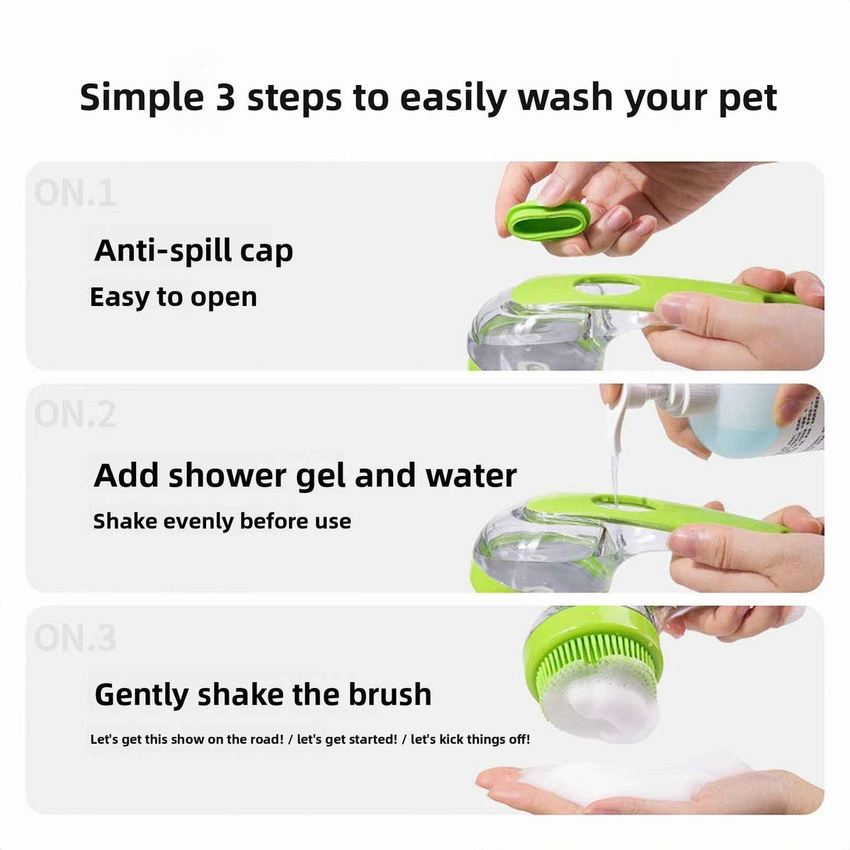 Silicone Pet Grooming Bath Brush – Massage & Deshedding - Dog Slicker Brushes - TinPaw