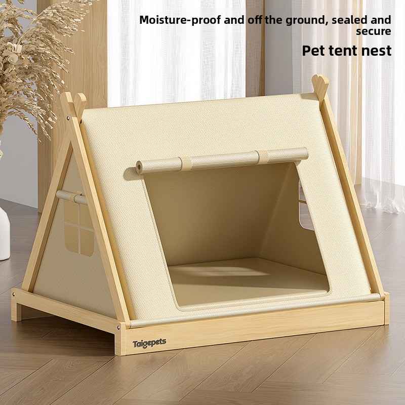 Small Dog Tent Kennel with Breathable Mesh & Mat - Dog Beds & Furniture - TinPaw