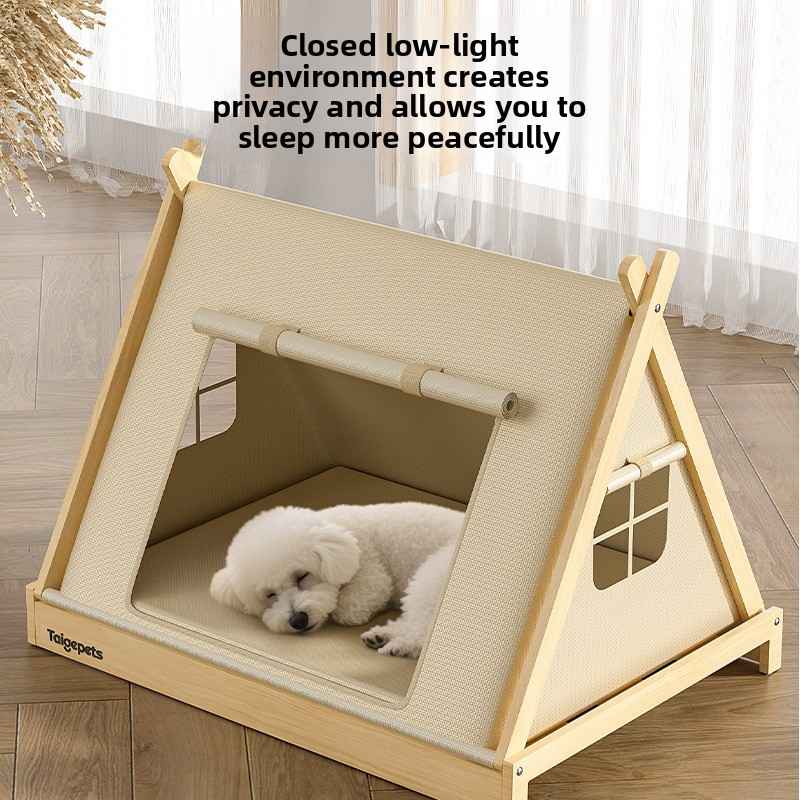 Small Dog Tent Kennel with Breathable Mesh & Mat - Dog Beds & Furniture - TinPaw
