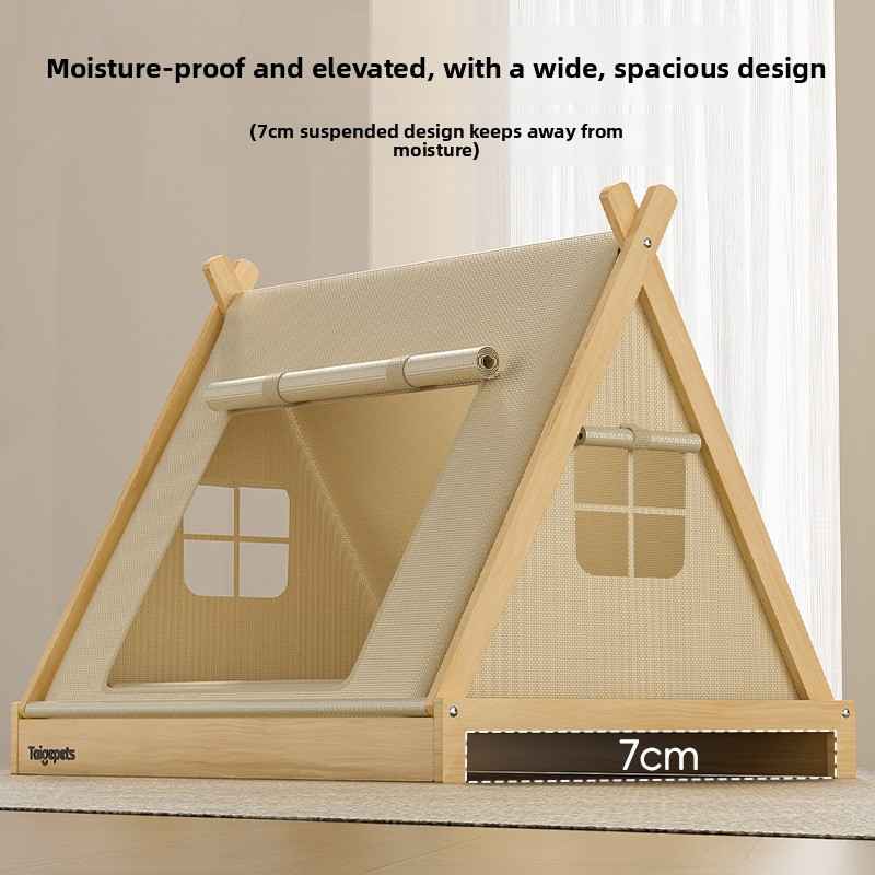 Small Dog Tent Kennel with Breathable Mesh & Mat - Dog Beds & Furniture - TinPaw