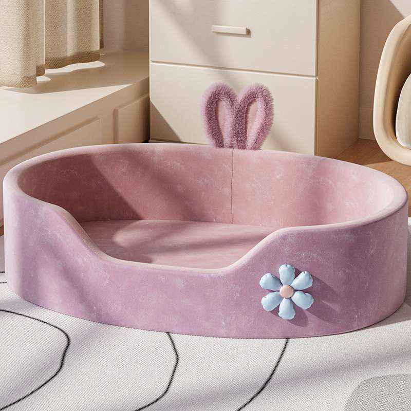 Soft Washable Pet Bed for Dogs and Cats – All - Season - Dog Beds & Furniture - TinPaw - Pink Princess Bed - L 60x40x17cm Pet ?20kg - SU00346984 - Pink Princess Bed - L 60x40x17cm Pet ?20kg