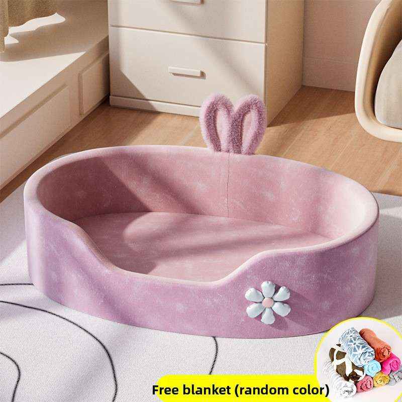 Soft Washable Pet Bed for Dogs and Cats – All - Season - Dog Beds & Furniture - TinPaw - Pink Princess Bed With Blanket - S 40x29x12cm Pet ?5kg - SU00346984 - Pink Princess Bed With Blanket - S 40x29x12cm Pet ?5kg