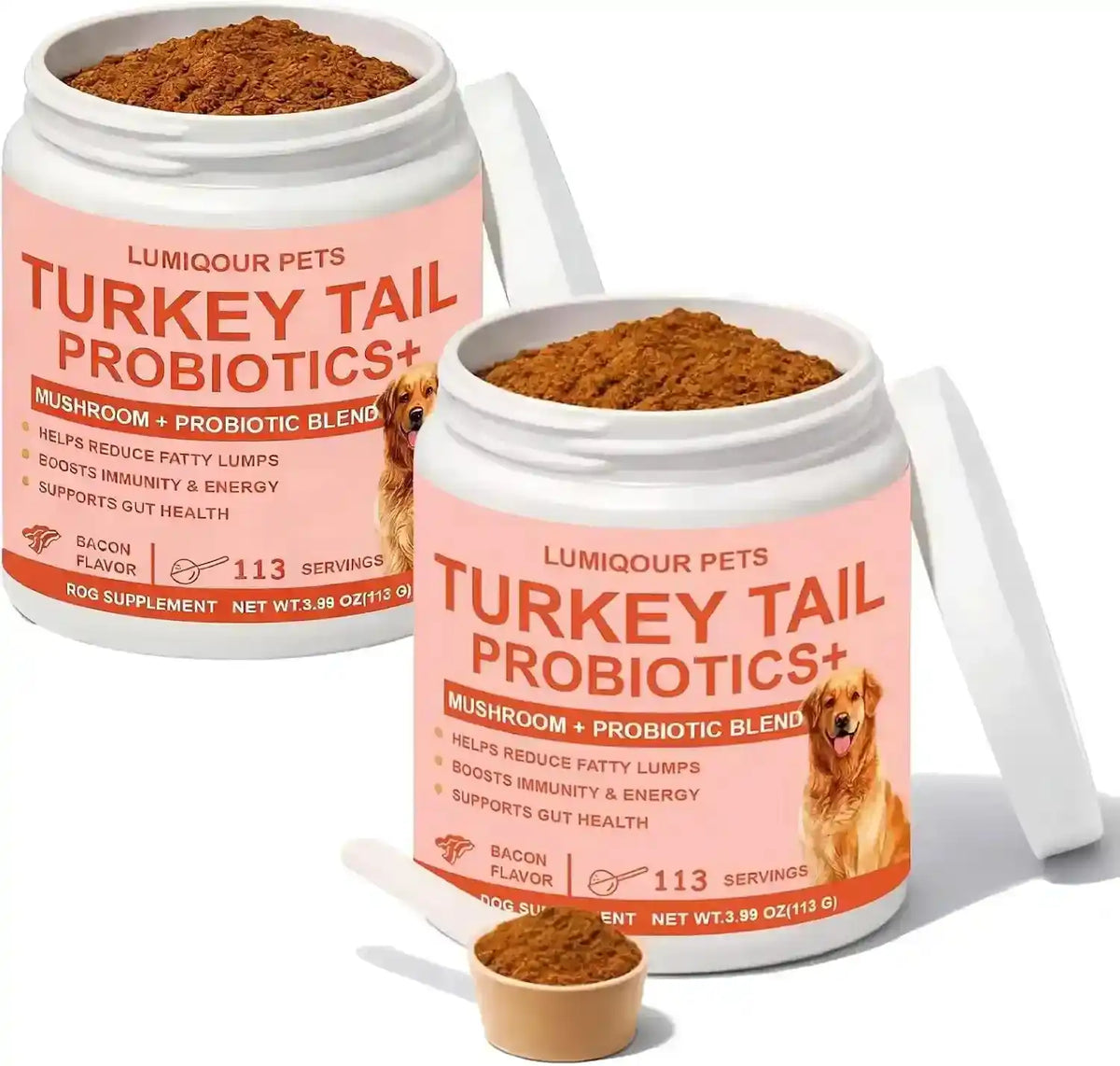 Turkey Tail Mushroom Pet Capsules With DHA & EPA - Dog Health - TinPaw