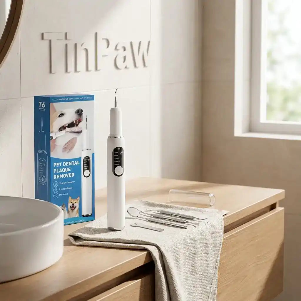 Ultrasonic Pet Dental Cleaner – At - Home Tartar Removal - Dog Health - TinPaw