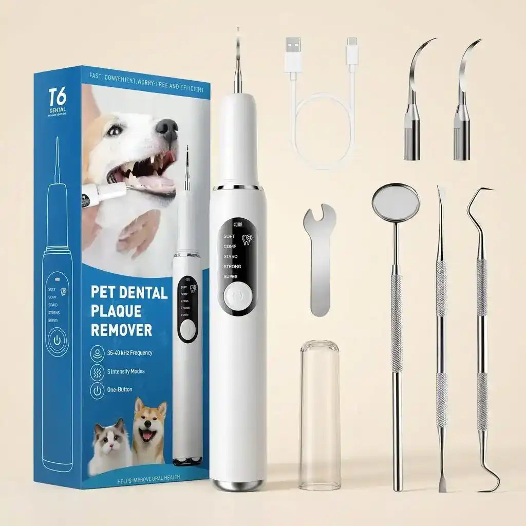 Ultrasonic Pet Dental Cleaner – At - Home Tartar Removal - Dog Health - TinPaw