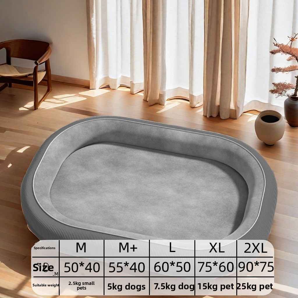 Washable Dog Bed with Removable Cover – All - Season Comfort - Dog Beds & Furniture - TinPaw - Gray - XXL 90x75cm - SUPEFDB00010 - A7