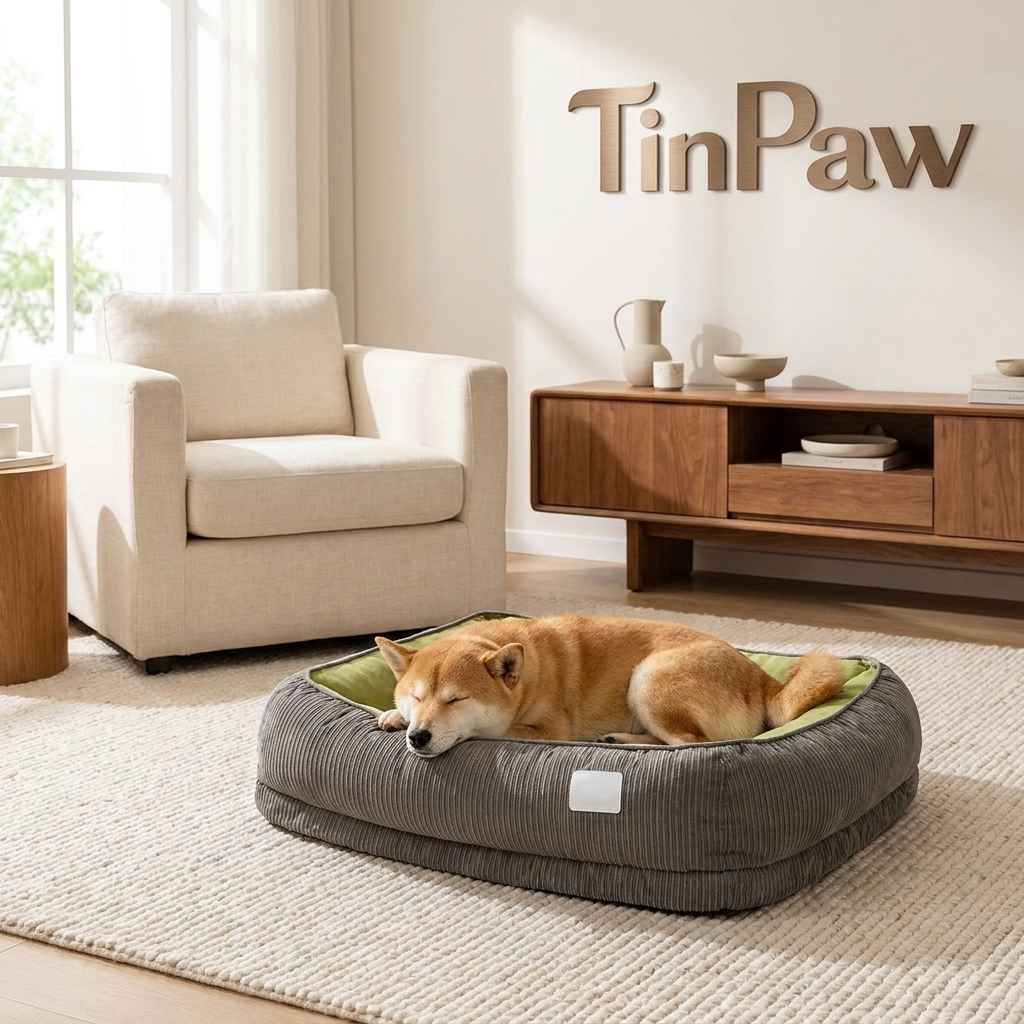 Washable Dog Bed with Removable Cover – All - Season Comfort - Dog Beds & Furniture - TinPaw