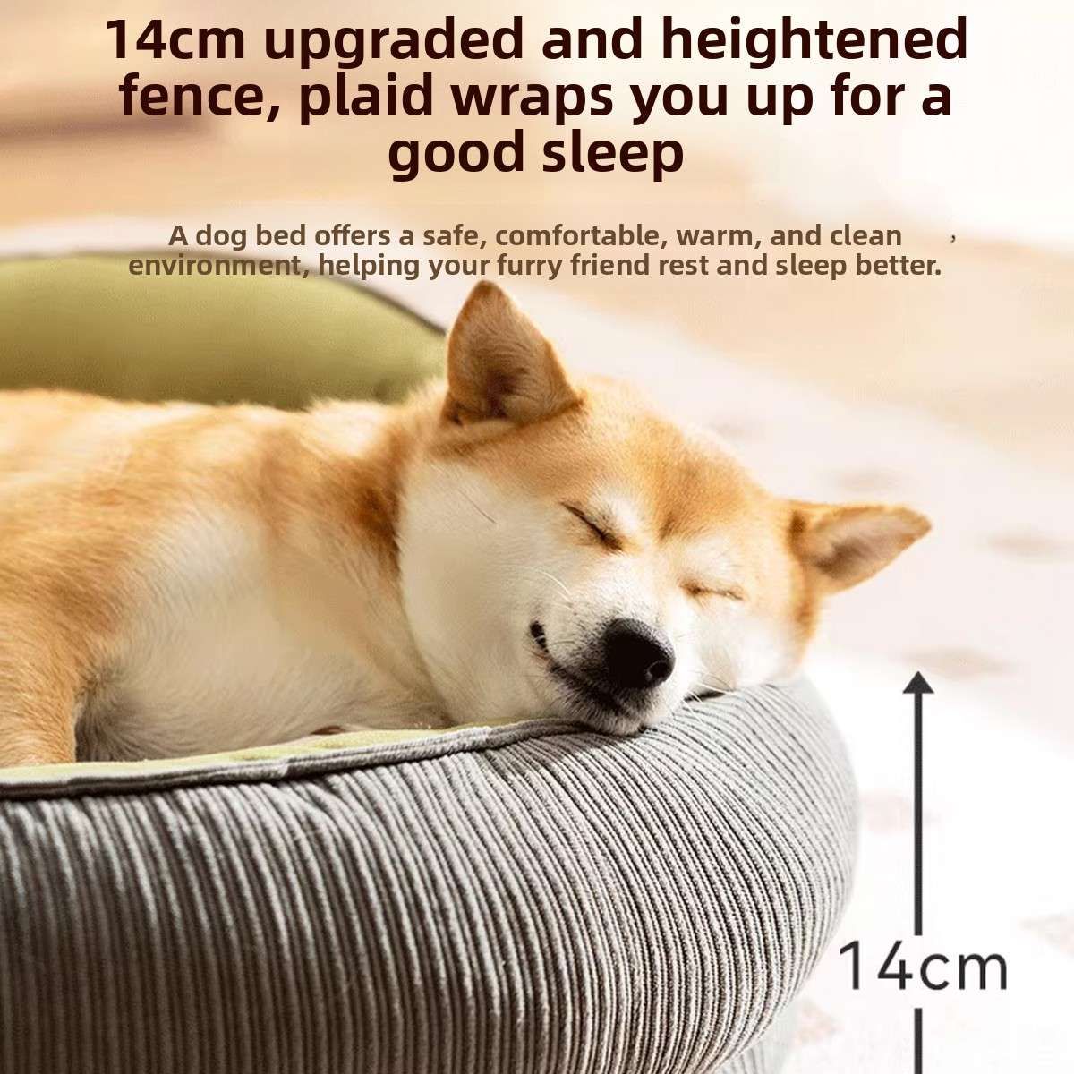 Washable Dog Bed with Removable Cover – All - Season Comfort - Dog Beds & Furniture - TinPaw