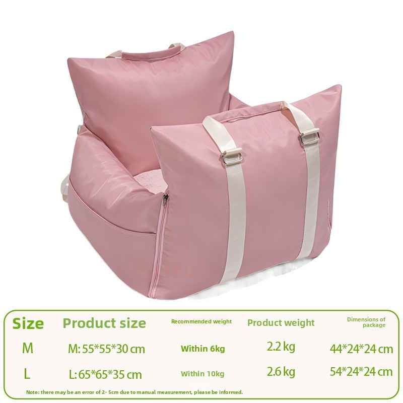 Washable Dog Car Seat Bed – Waterproof & Secure - Dog Beds & Furniture - TinPaw - Pink M 55x55x30cm - SU00360589 - Pink M 55x55x30cm