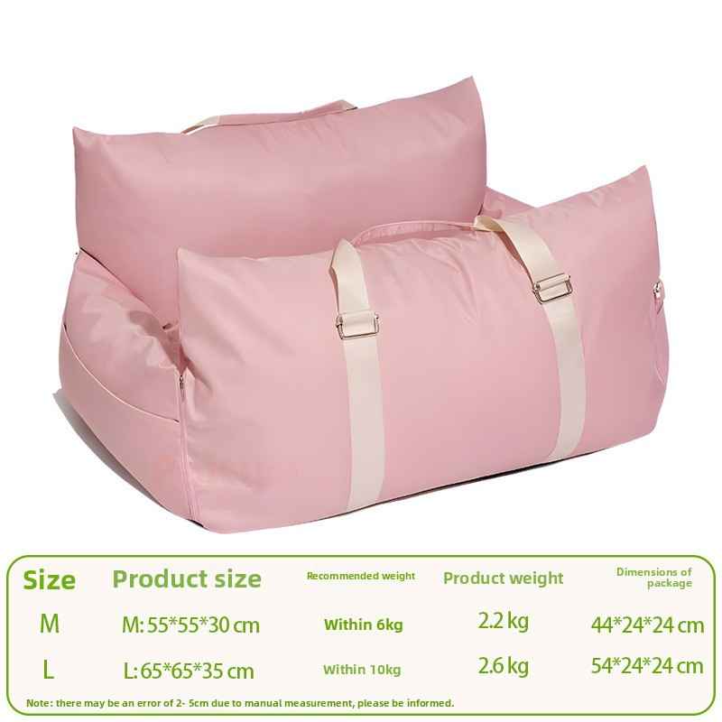 Washable Dog Car Seat Bed – Waterproof & Secure - Dog Beds & Furniture - TinPaw - Pink L 65x65x35cm - SU00360589 - Pink L 65x65x35cm