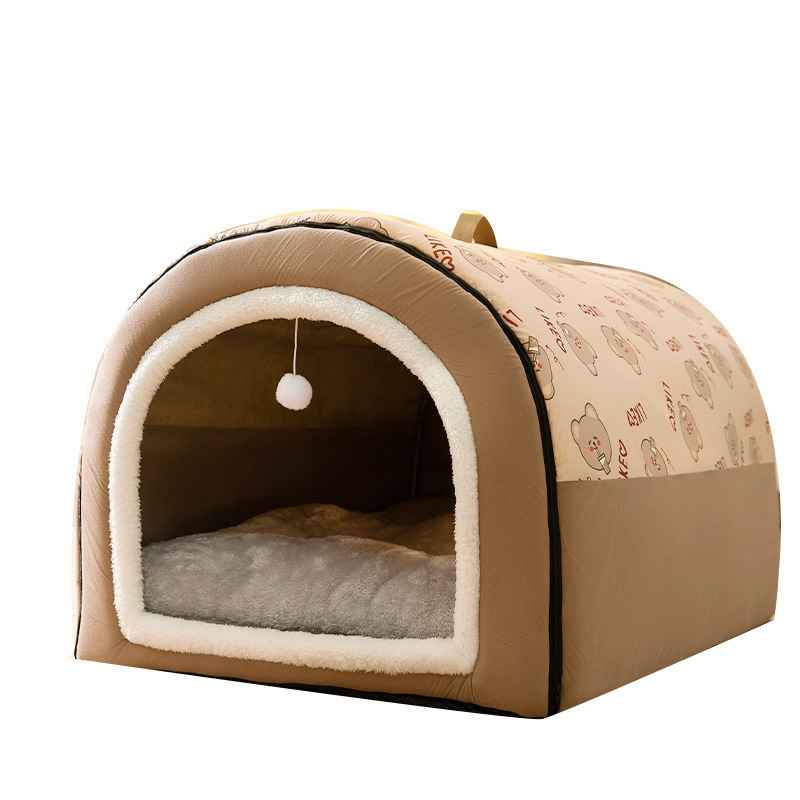 Washable Fleece Pet House for Cats and Dogs - Dog Beds & Furniture - TinPaw