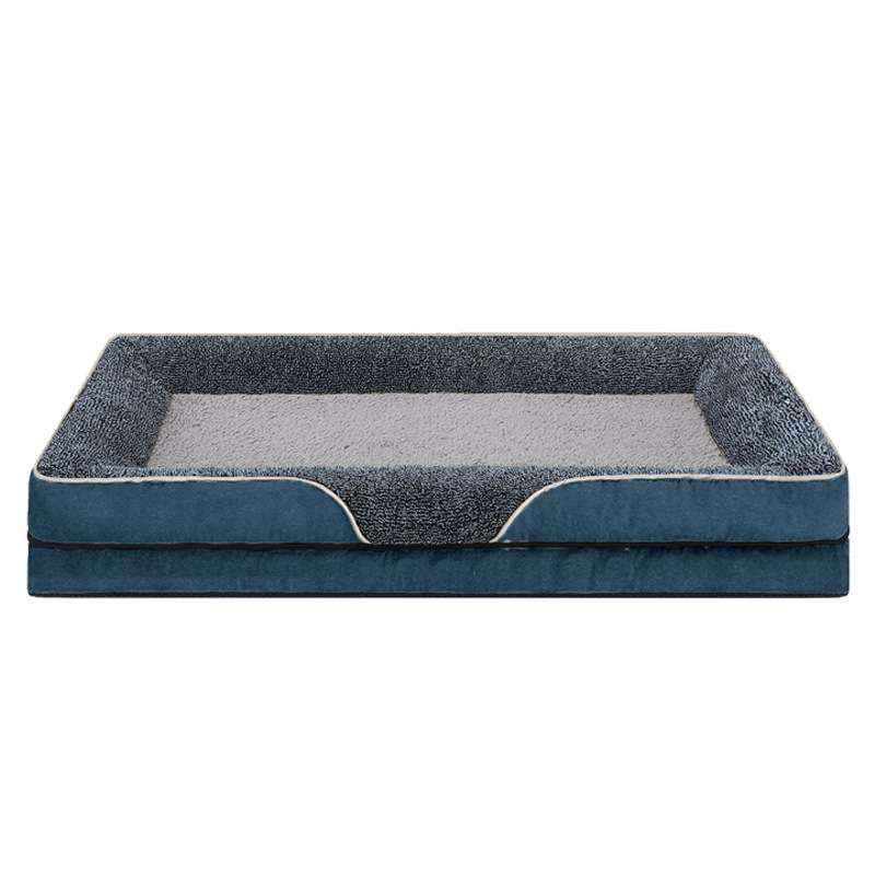 Washable Pet Sofa Bed With Removable Cover - Dog Beds & Furniture - TinPaw - Blue - L100x60x16cm 1950g - SU00139276 - Blue - L100x60x16cm 1950g