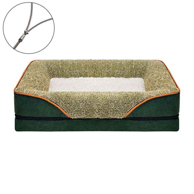 Washable Pet Sofa Bed With Removable Cover - Dog Beds & Furniture - TinPaw - Emerald White - S50x40x9cm 760g - SU00139276 - Emerald White - S50x40x9cm 760g