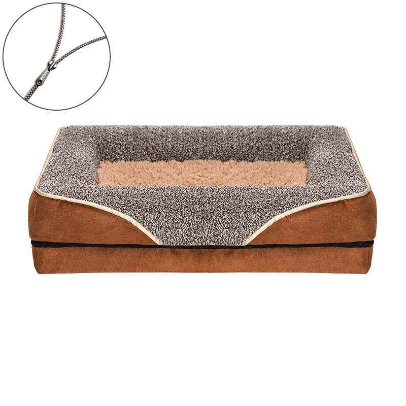Washable Pet Sofa Bed With Removable Cover - Dog Beds & Furniture - TinPaw - Dark Brown - XL120x80x16cm 2350g - SU00139276 - Dark Brown - XL120x80x16cm 2350g