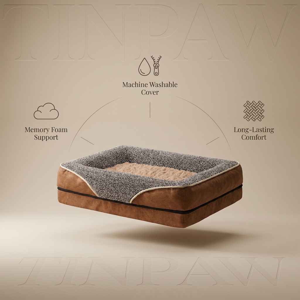 Washable Pet Sofa Bed With Removable Cover - Dog Beds & Furniture - TinPaw