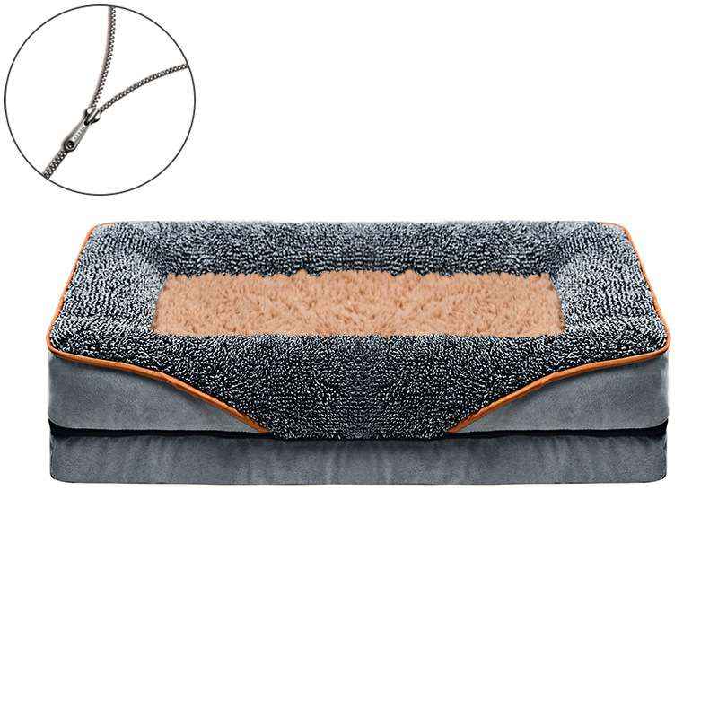 Washable Pet Sofa Bed With Removable Cover - Dog Beds & Furniture - TinPaw - Gray Brown - S50x40x9cm 760g - SU00139276 - Gray Brown - S50x40x9cm 760g