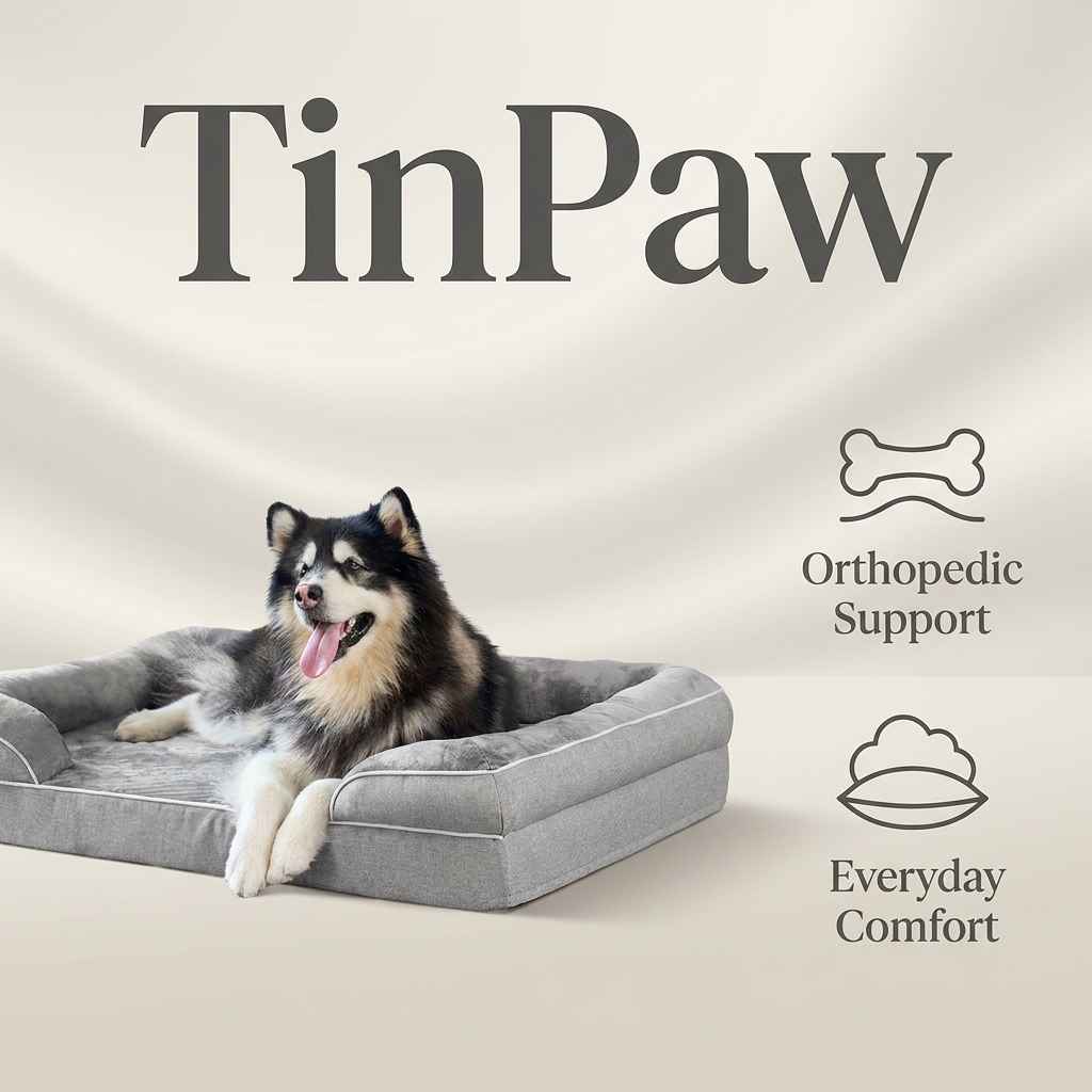 Washable Waterproof Pet Bed – Removable Cover - Dog Beds & Furniture - TinPaw