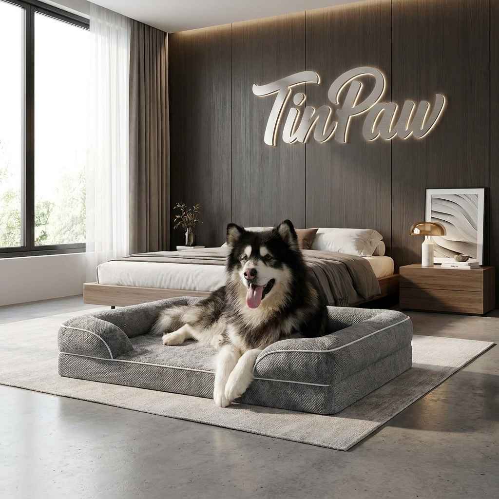 Washable Waterproof Pet Bed – Removable Cover - Dog Beds & Furniture - TinPaw