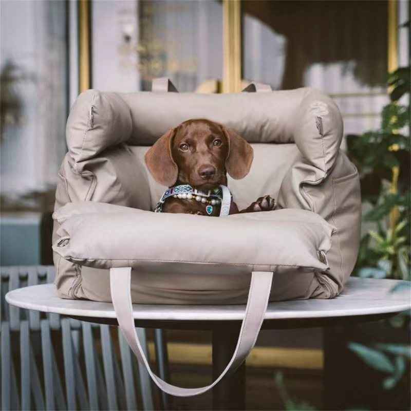 Waterproof Car Dog Kennel – Bite - Resistant & Foldable - Dog Beds & Furniture - TinPaw - Gray - M 50x45x40cm - SUPEFDB00004 - A2