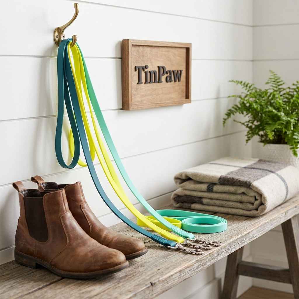 Waterproof PVC Dog Leash – Odour - Proof 1.2m Lead - Dog Gear - TinPaw