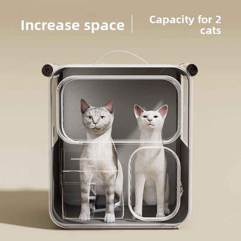 Rolling Pet Carrier Backpack With Clear Panels, 30 L - Dog Beds & Furniture - TinPaw