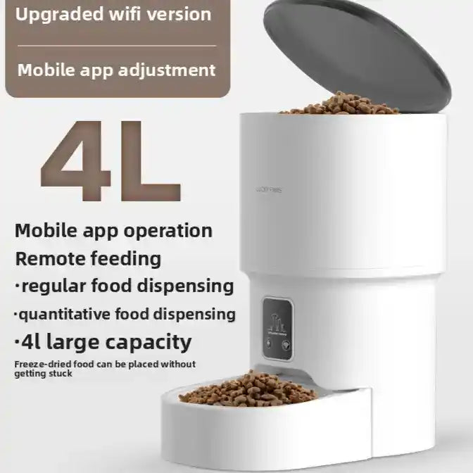 WiFi Automatic Pet Feeder With HD Camera Control - Automatic Pet Feeder - TinPaw