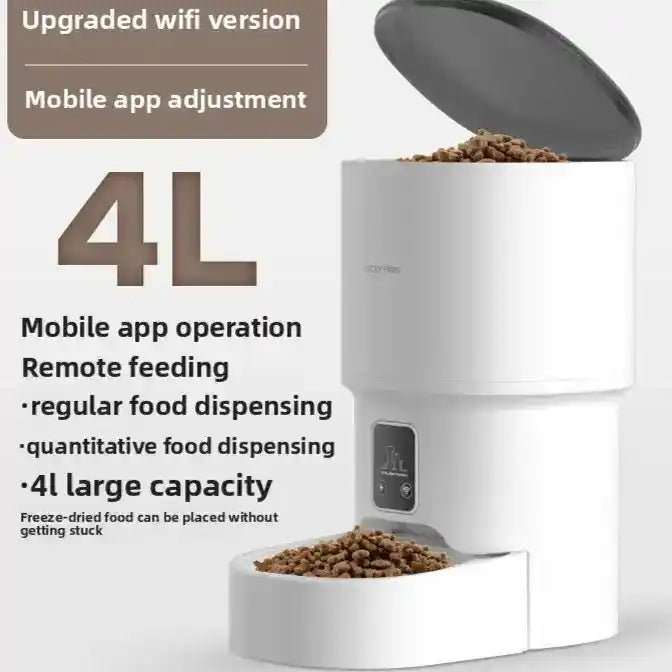WiFi Automatic Pet Feeder With HD Camera Control - Automatic Pet Feeder - TinPaw