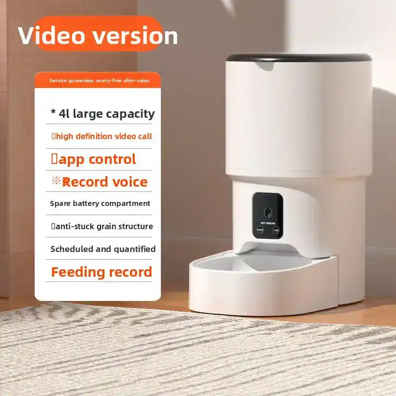 WiFi Automatic Pet Feeder With HD Camera Control - Automatic Pet Feeder - TinPaw