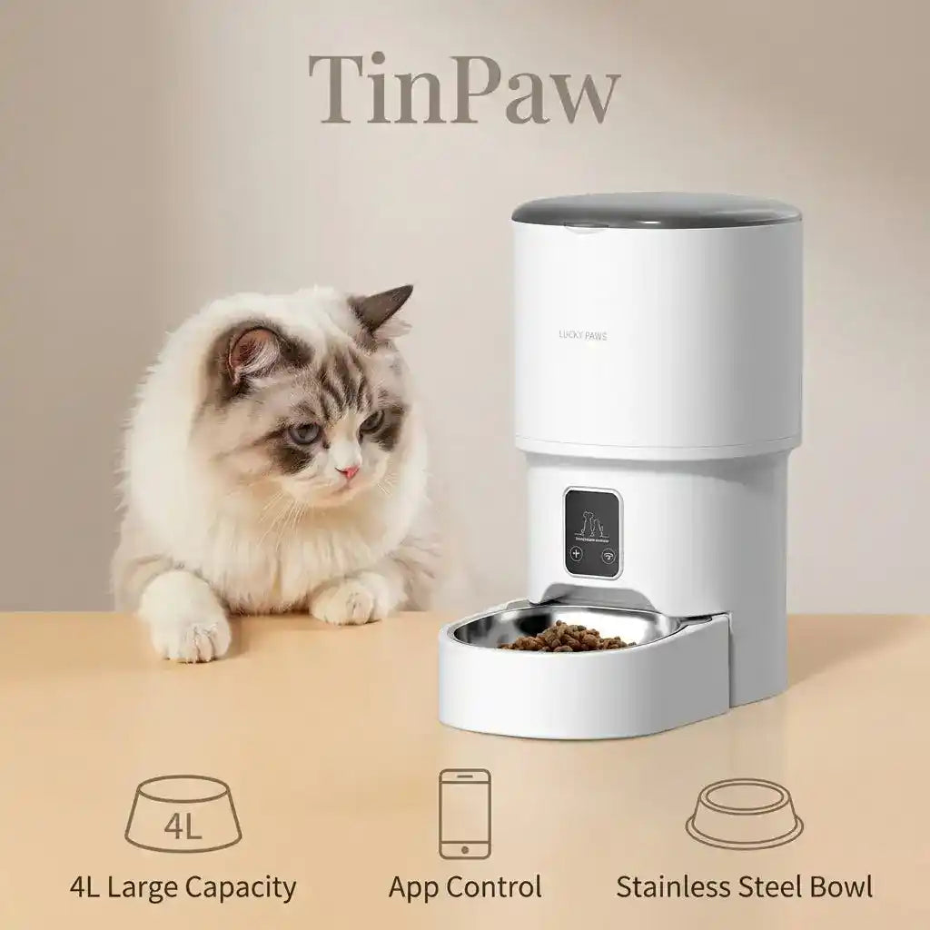 WiFi Automatic Pet Feeder With HD Camera Control - Automatic Pet Feeder - TinPaw
